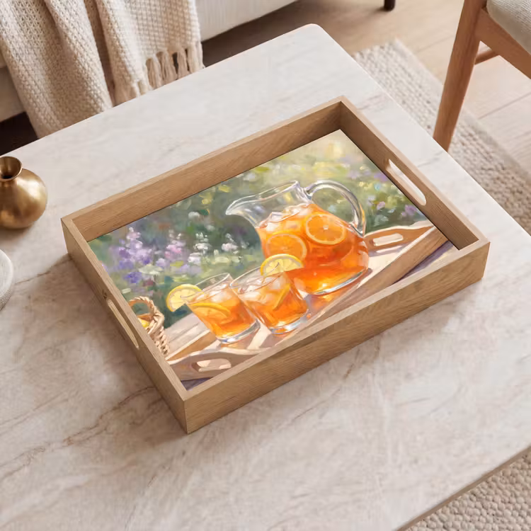 Plateau - Boisson - Citron - Été - Jardin - Jaune — 2