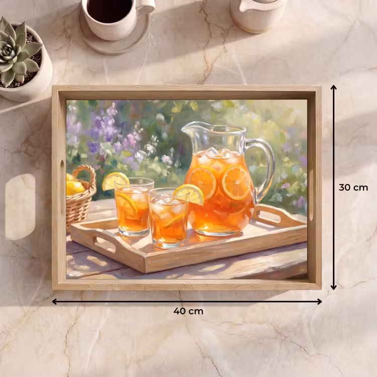 Plateau - Boisson - Citron - Été - Jardin - Jaune — 7