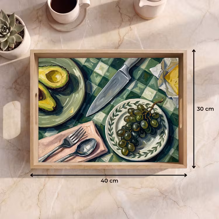 Plateau - Cuisine - Petit-déjeuner - Table - Moderne - Vert — 7
