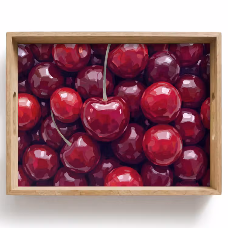 Plateau - Fruits - Cerises - Nourriture - Moderne - Rouge — 1