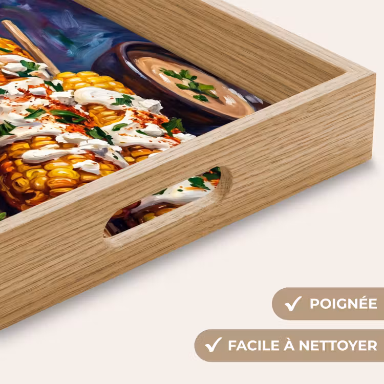 Plateau - Nourriture - Maïs - Sauce - Peint - Jaune — 8