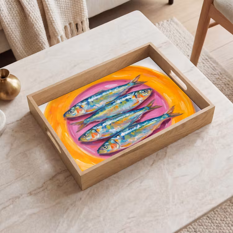 Plateau - Poisson - Quatre - Nourriture - Moderne - Coloré — 2