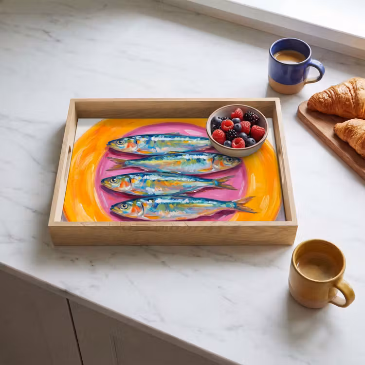 Plateau - Poisson - Quatre - Nourriture - Moderne - Coloré — 3