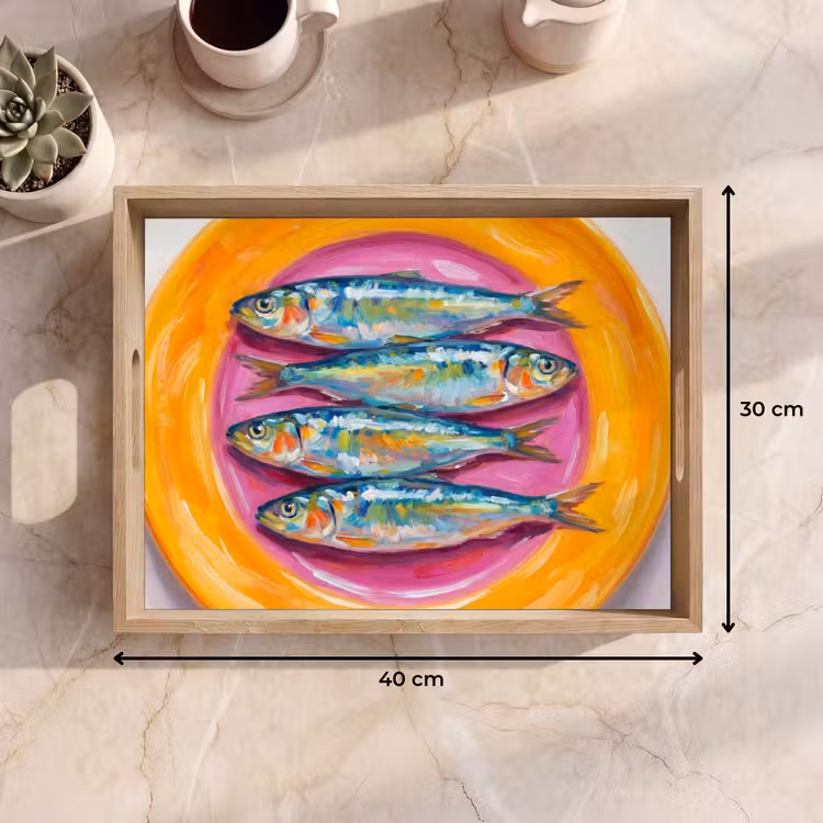 Plateau - Poisson - Quatre - Nourriture - Moderne - Coloré — 7