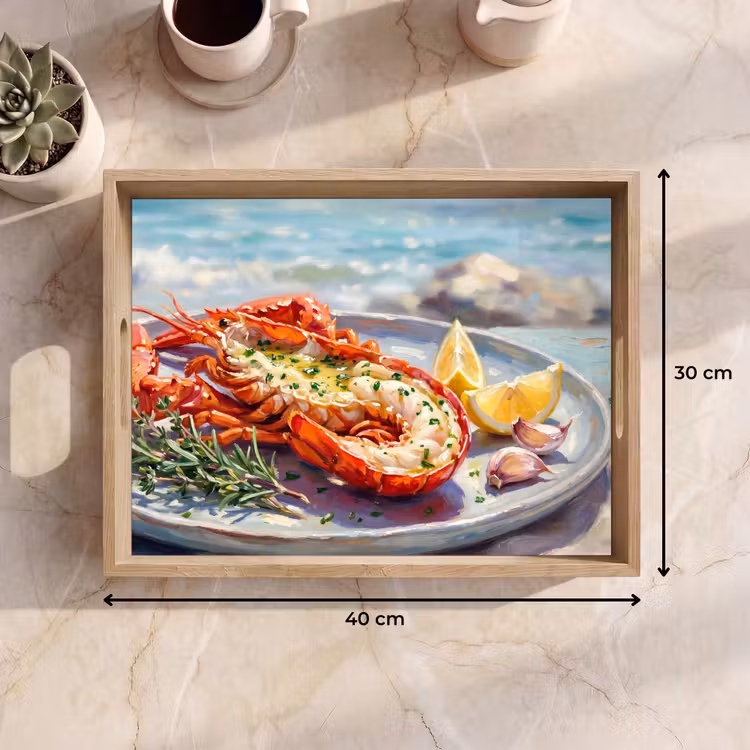 Plateau - Cuisine - Mer - Côte - Moderne - Bleu — 7