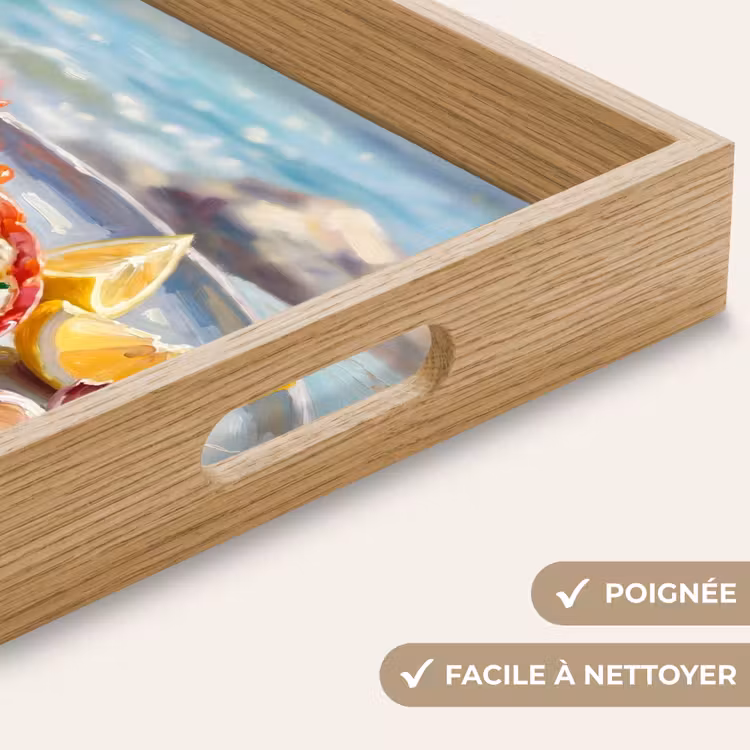 Plateau - Cuisine - Mer - Côte - Moderne - Bleu — 8