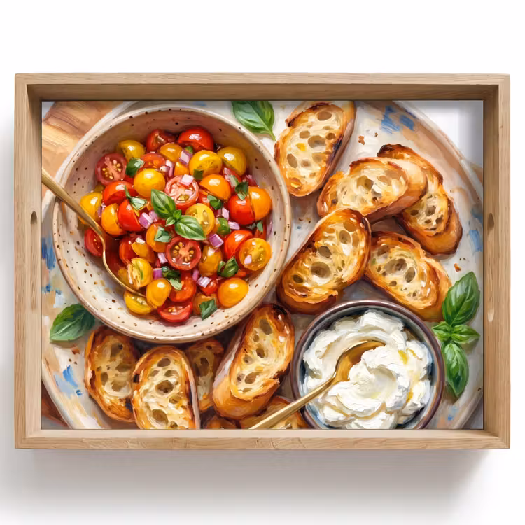 Plateau - Nourriture - Tomate - Pain - Coloré - Cuisine — 1
