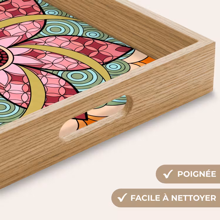 Plateau - Mandala - Géométrique - Art - Décoratif - Coloré — 8