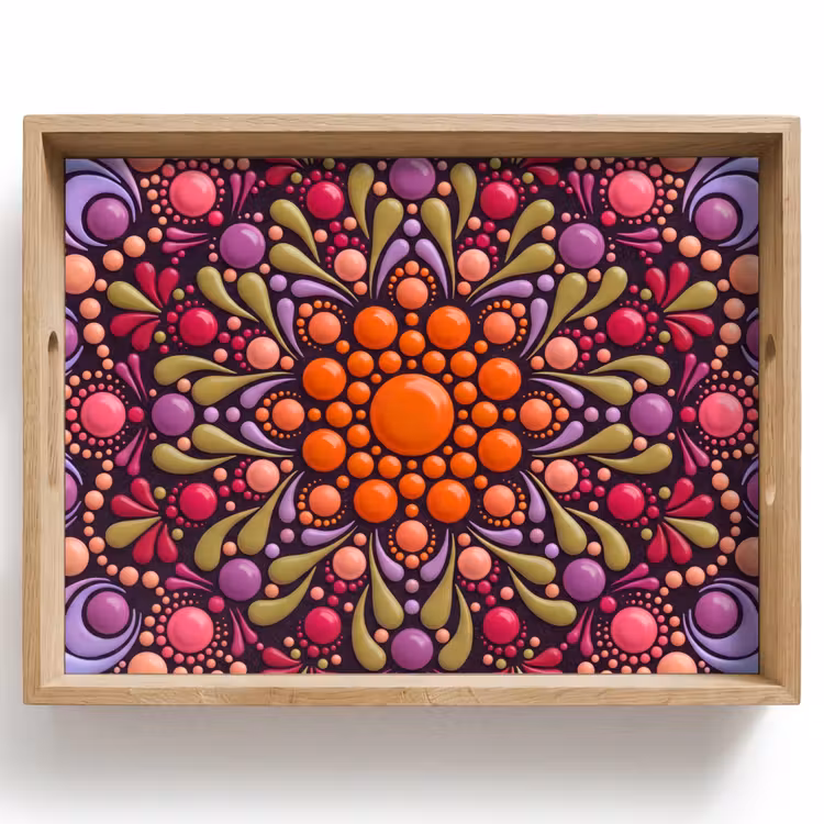 Plateau - Motif - Poids - Abstrait - Moderne - Coloré — 1