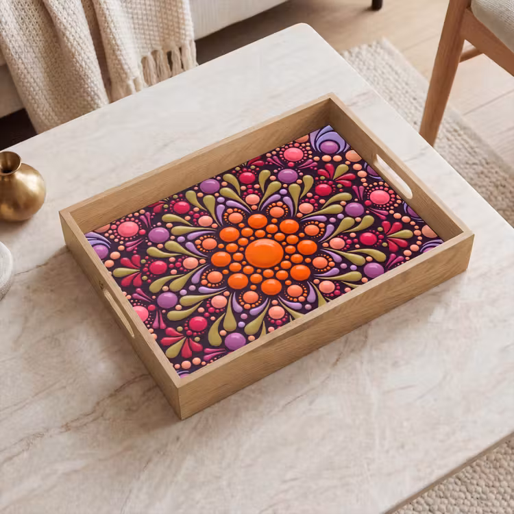 Plateau - Motif - Poids - Abstrait - Moderne - Coloré — 2