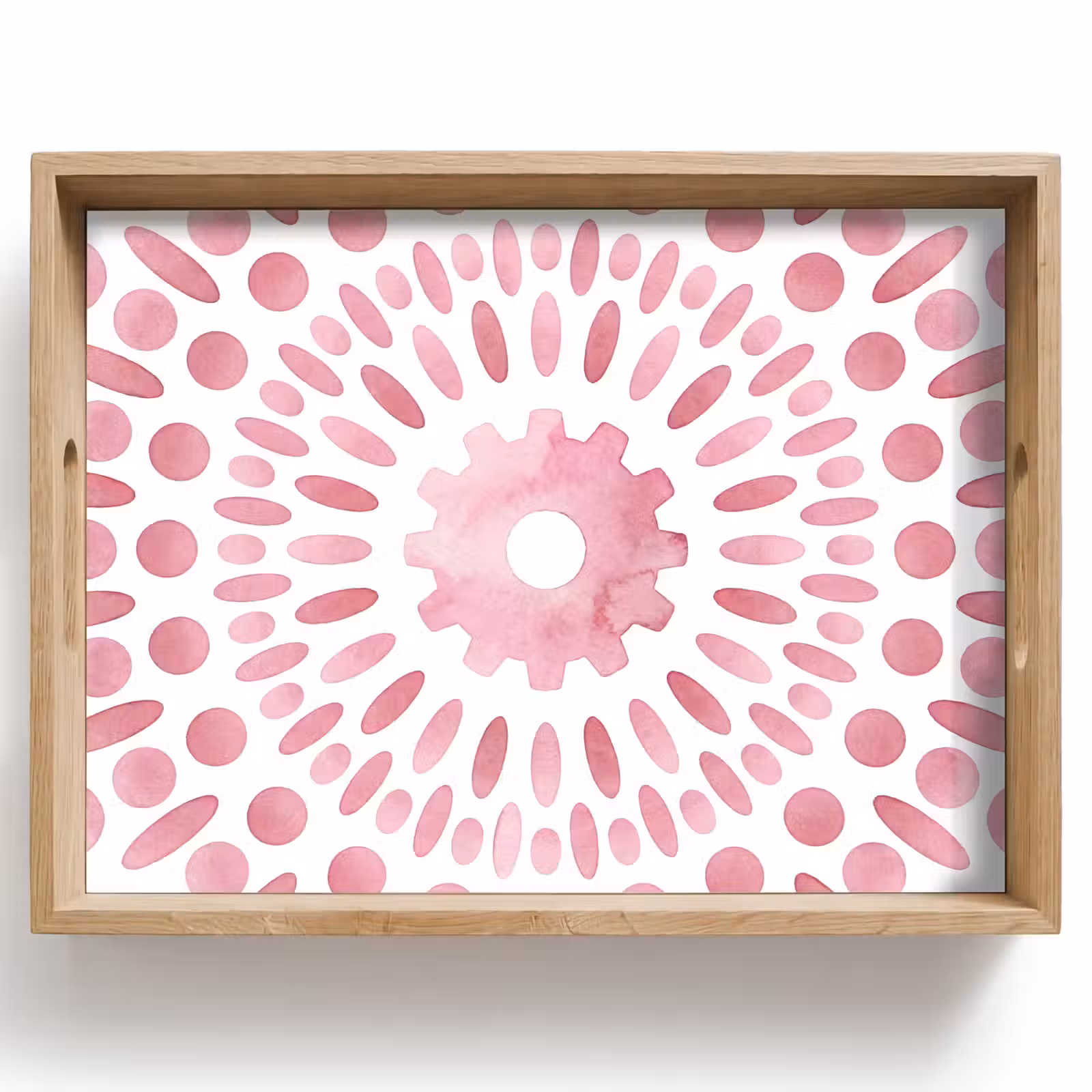 Plateau - Résumé - Formes - Motif - Aquarelle - Rose — 1