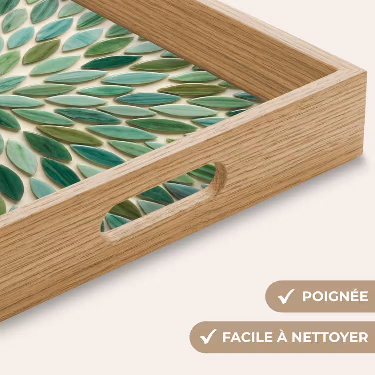 Plateau - Motif - Feuille - Vert - Abstrait — 8