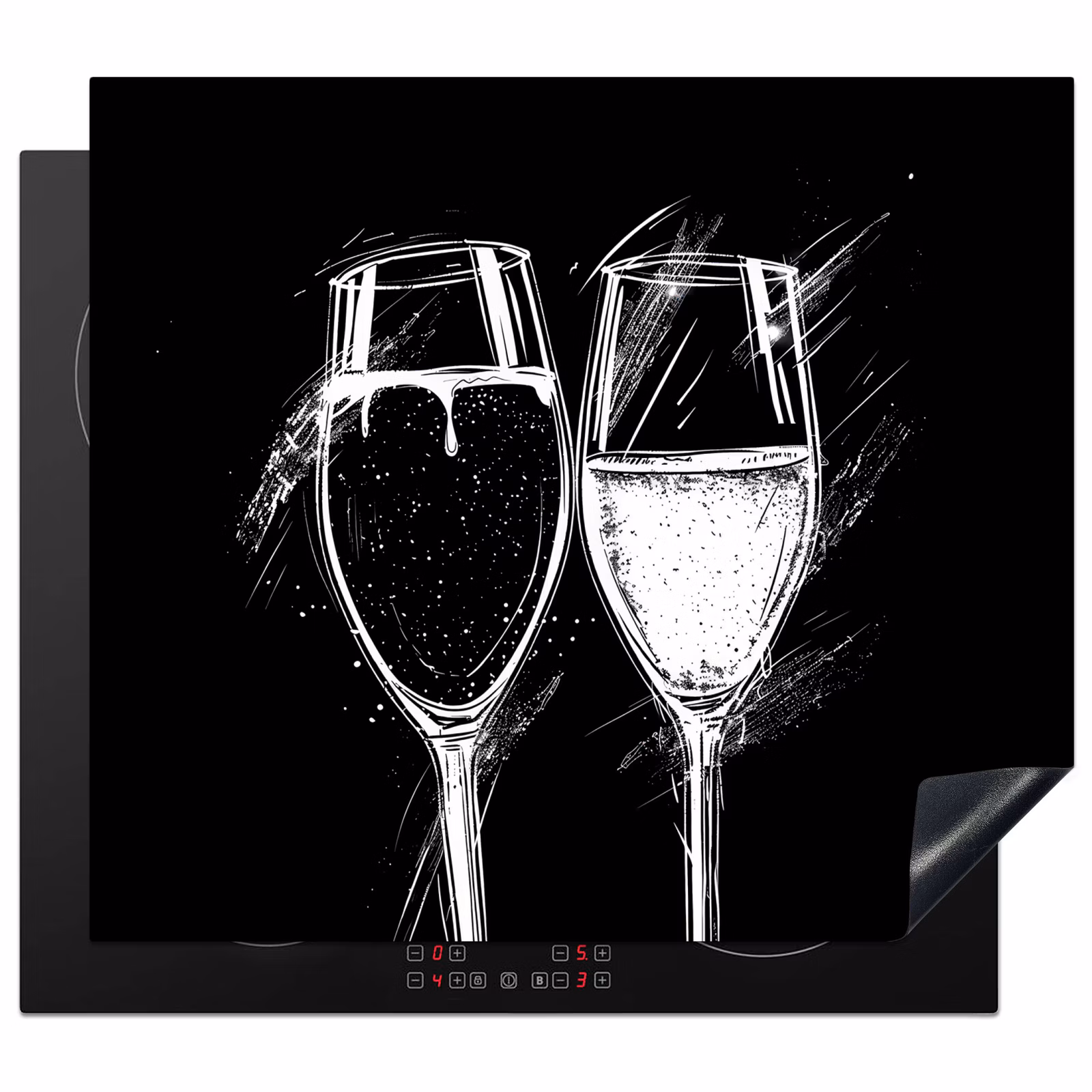 Protection plaque induction - Toast noir et blanc — 1