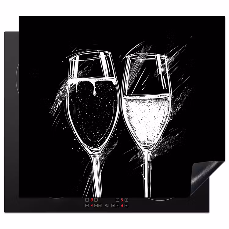 Protection plaque induction - Toast noir et blanc — 1