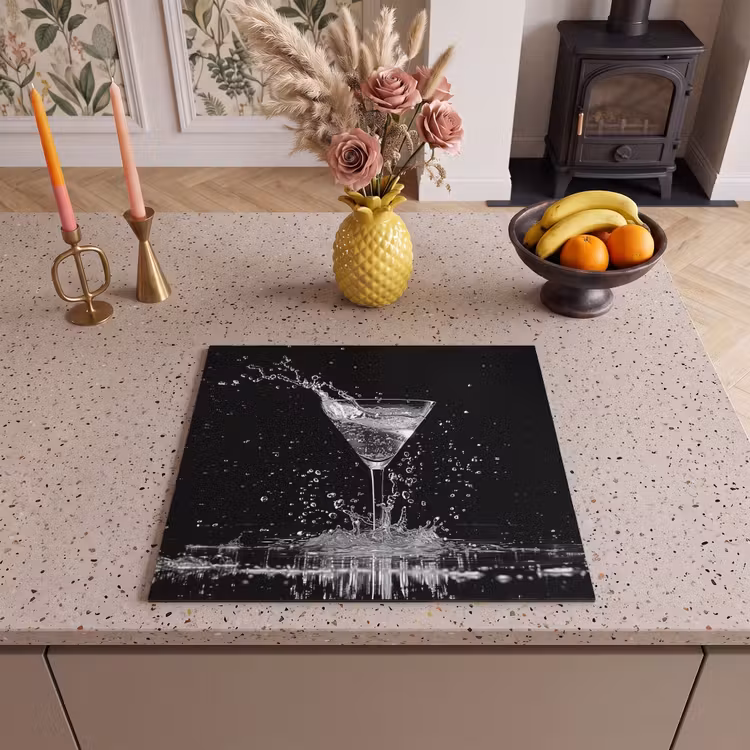Protection plaque induction - Martini éclaboussant monochrome — 3