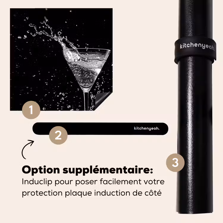 Protection plaque induction - Martini éclaboussant monochrome — 8