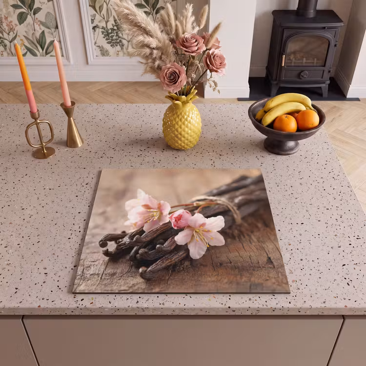 Protection plaque induction - Vanille et fleurs — 3