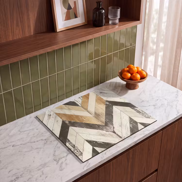 Protection plaque induction - Bois Chevron Vintage — 4