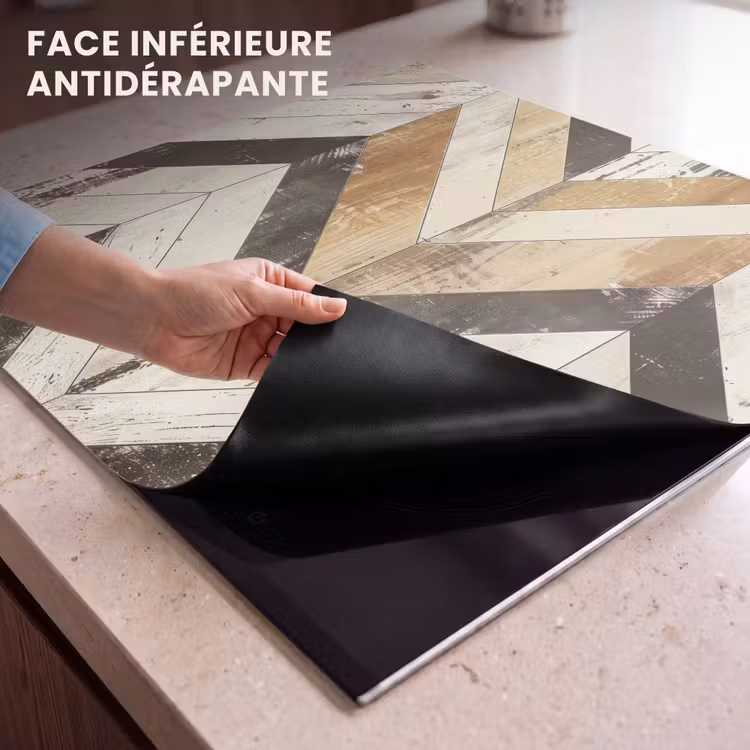 Protection plaque induction - Bois Chevron Vintage — 7