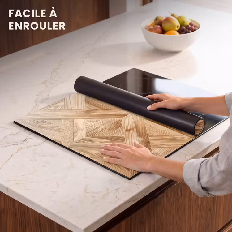 Protection plaque induction - Différents grains de bois en chevrons — 6