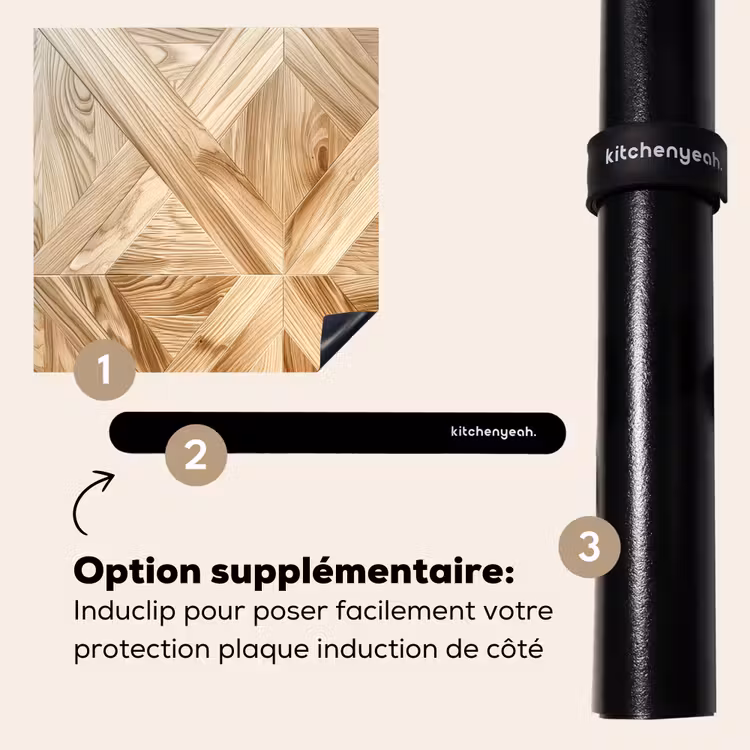 Protection plaque induction - Différents grains de bois en chevrons — 8