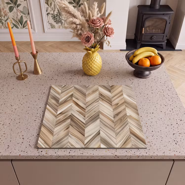 Protection plaque induction - Sunburst en bois — 3