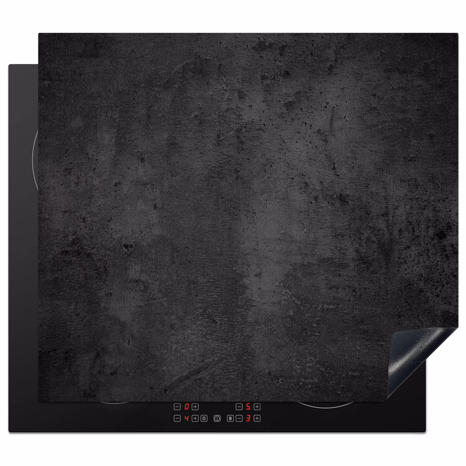 Protection plaque induction - Béton industriel gris — 1