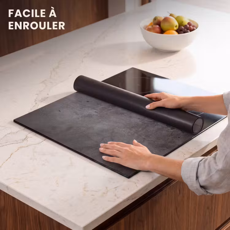 Protection plaque induction - Éclats de béton gris — 6