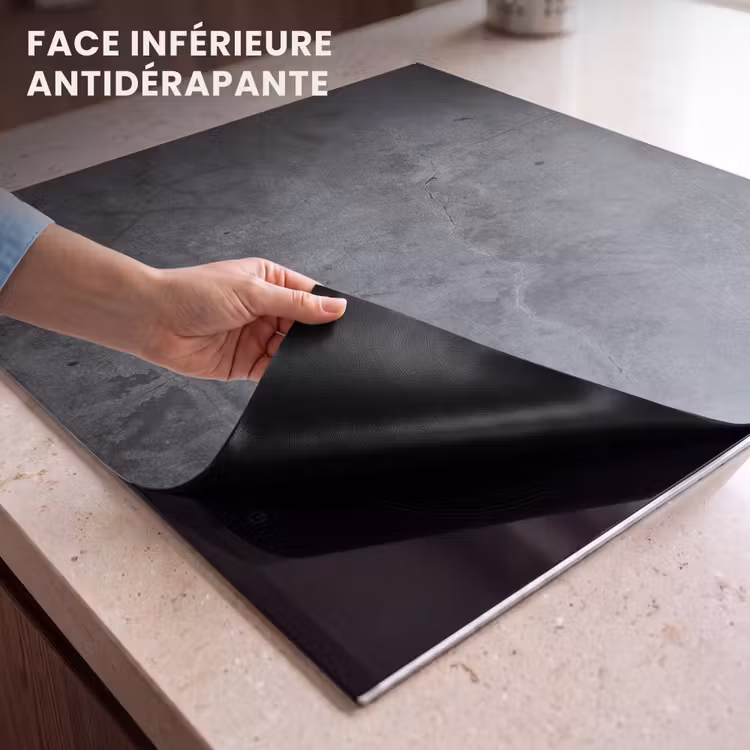 Protection plaque induction - Éclats de béton gris — 7