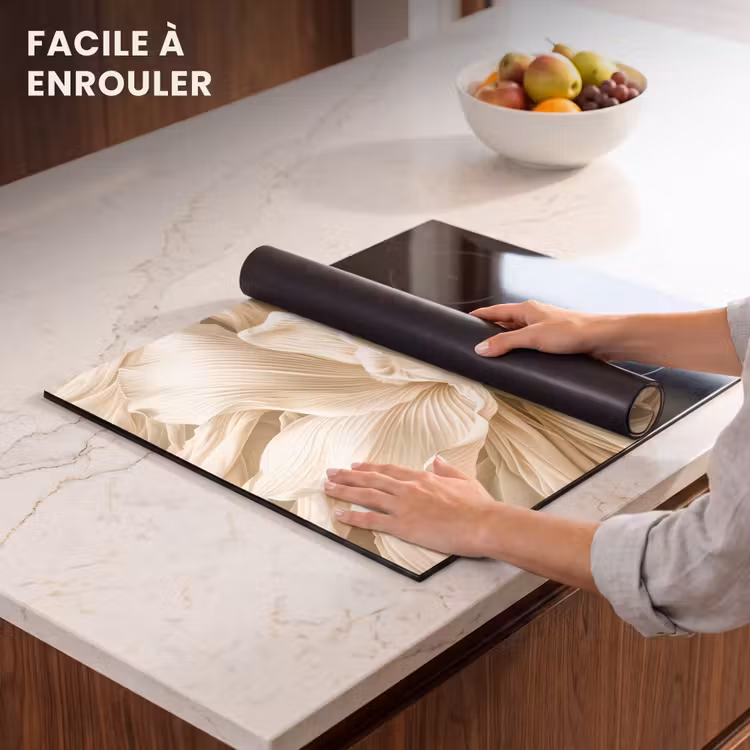 Protection plaque induction - Ondes de feuilles de soie — 6