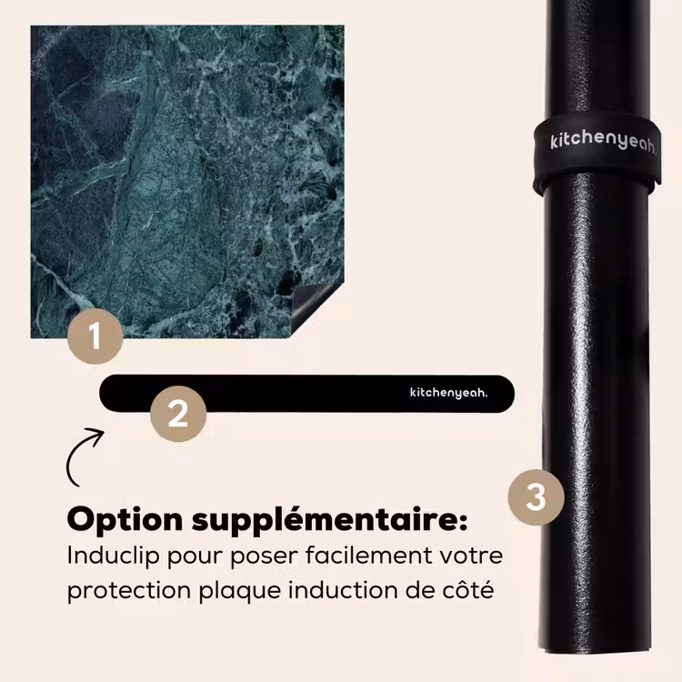 Protection plaque induction - Profondeurs de marbre vert antique — 8