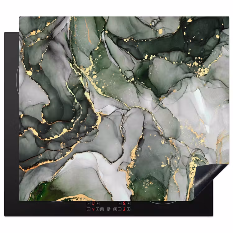Protection plaque induction - Veines d'or sur paysage liquide — 1