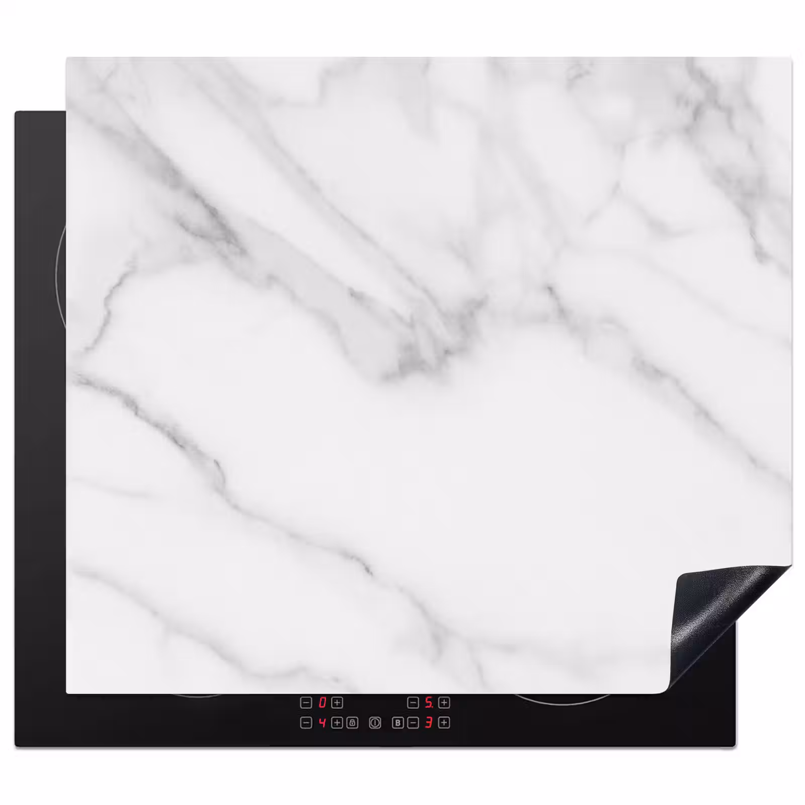 Protection plaque induction - Marbre blanc Zen — 1