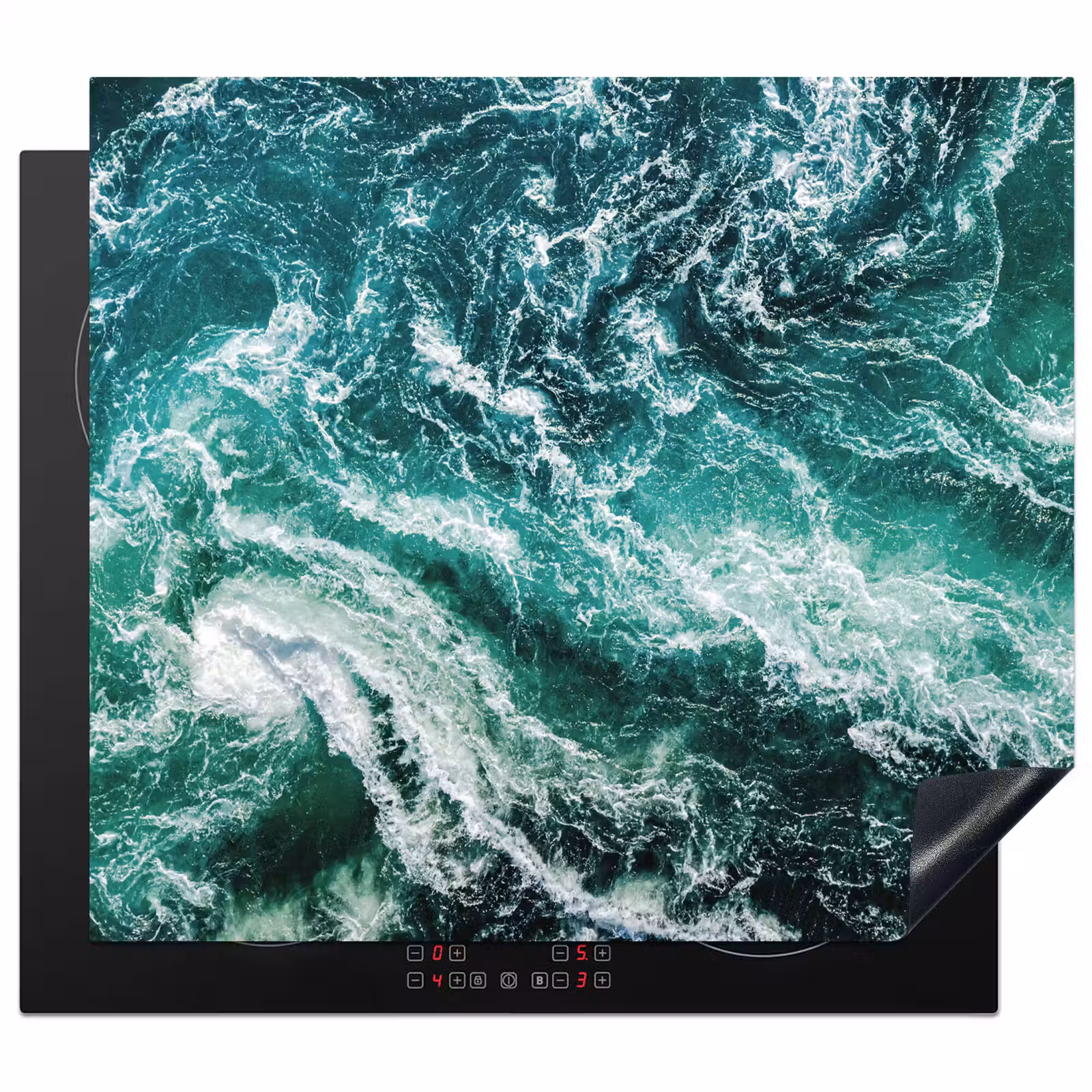 Protection plaque induction - Vagues de mer féroces — 1