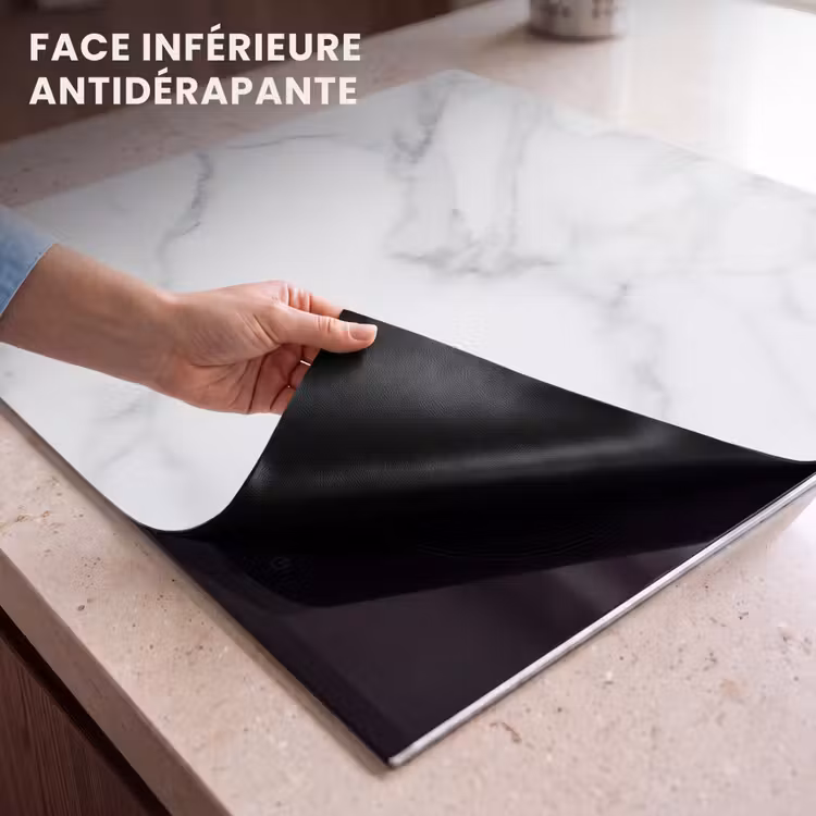 Protection plaque induction - Marbre blanc Zen — 7