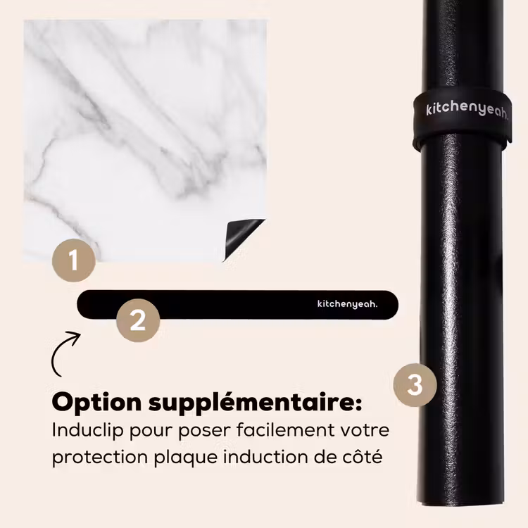 Protection plaque induction - Marbre blanc Zen — 8