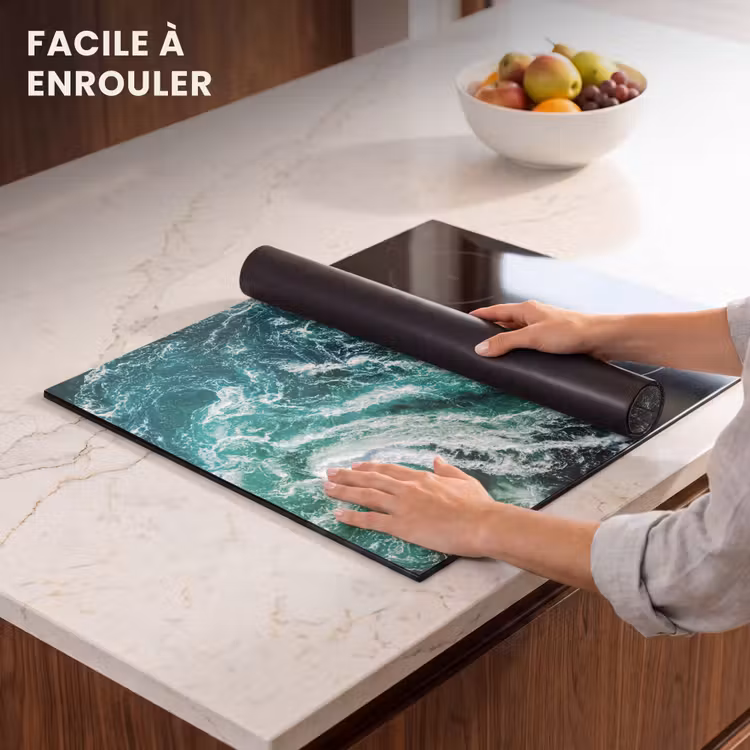 Protection plaque induction - Vagues de mer féroces — 6