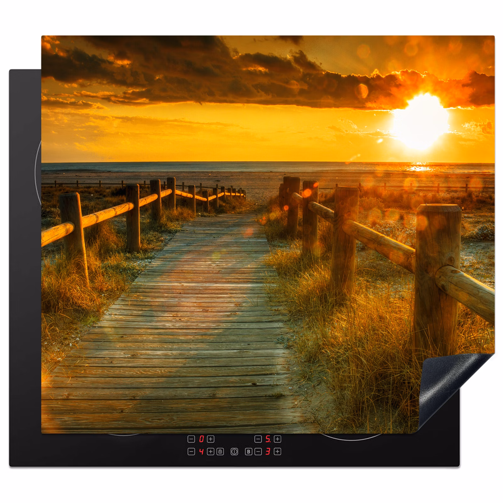 Protection plaque induction - Chemin de bois au coucher du soleil — 1