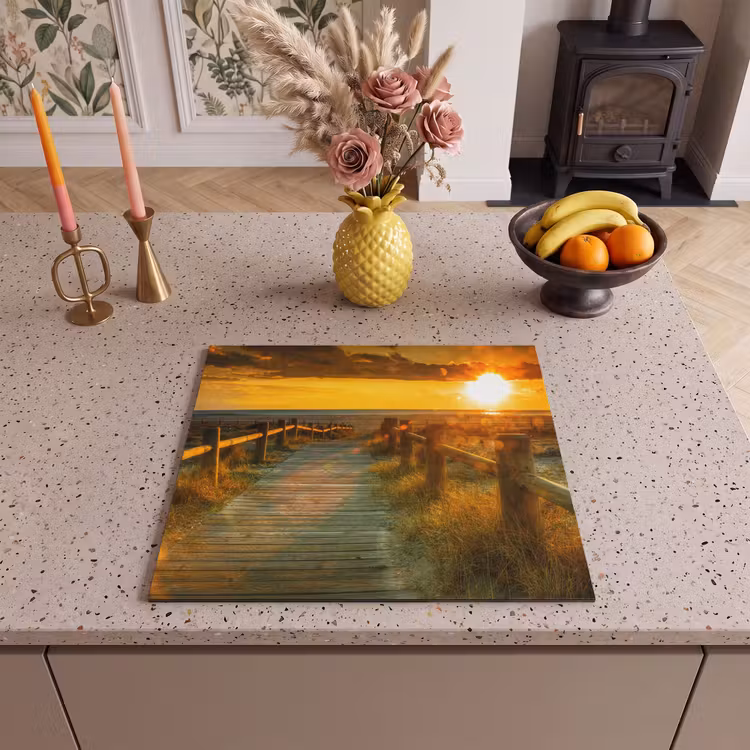 Protection plaque induction - Chemin de bois au coucher du soleil — 3