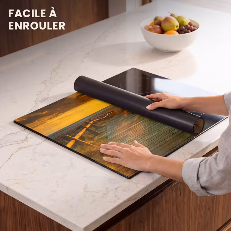Protection plaque induction - Chemin de bois au coucher du soleil — 6