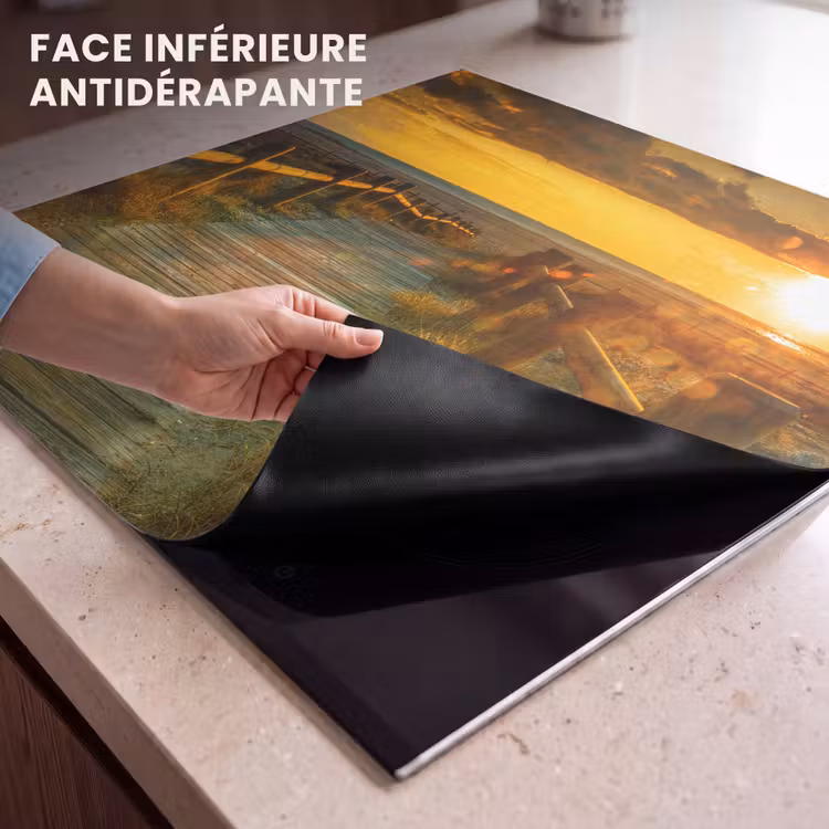 Protection plaque induction - Chemin de bois au coucher du soleil — 7