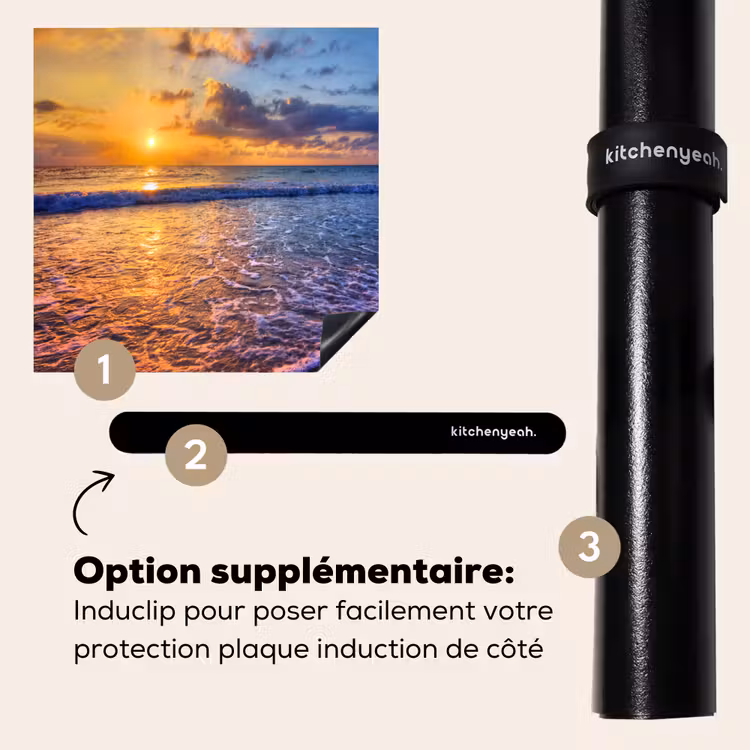 Protection plaque induction - Lumière du soir sur la ligne de marée — 8