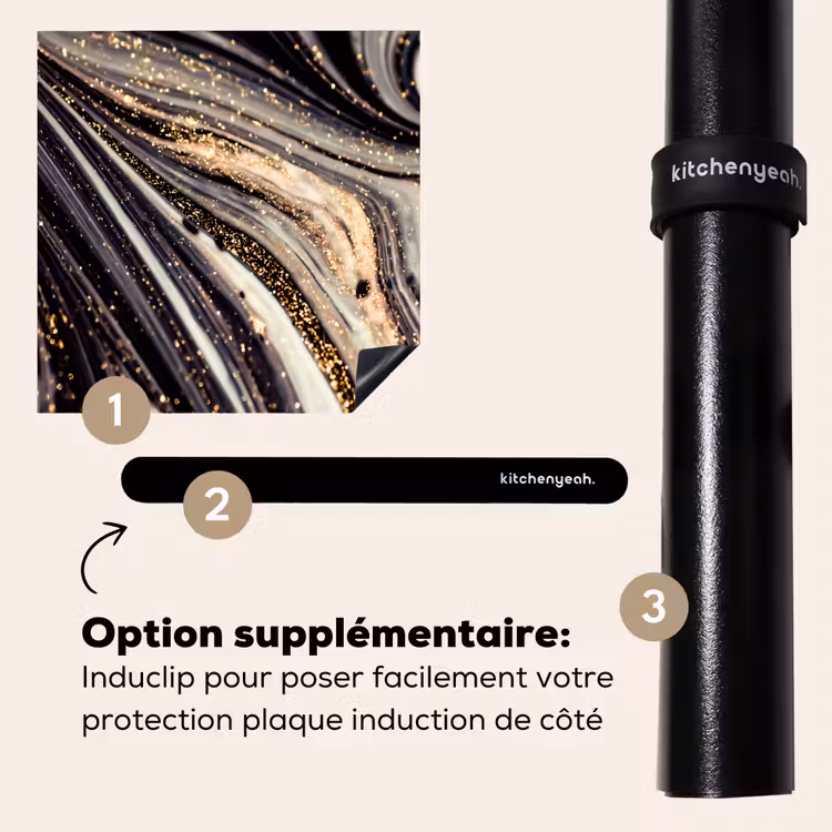 Protection plaque induction - Vagues cosmiques avec poussière d'or — 8