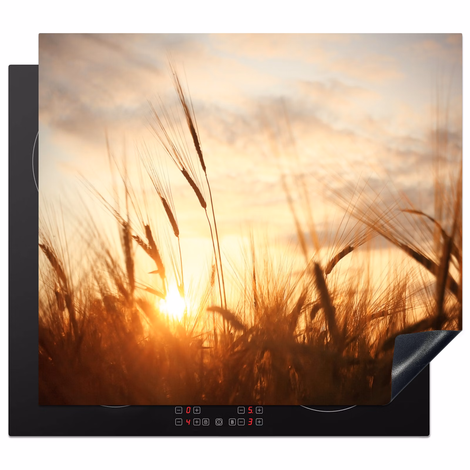 Protection plaque induction - Coucher de soleil sur le blé — 1