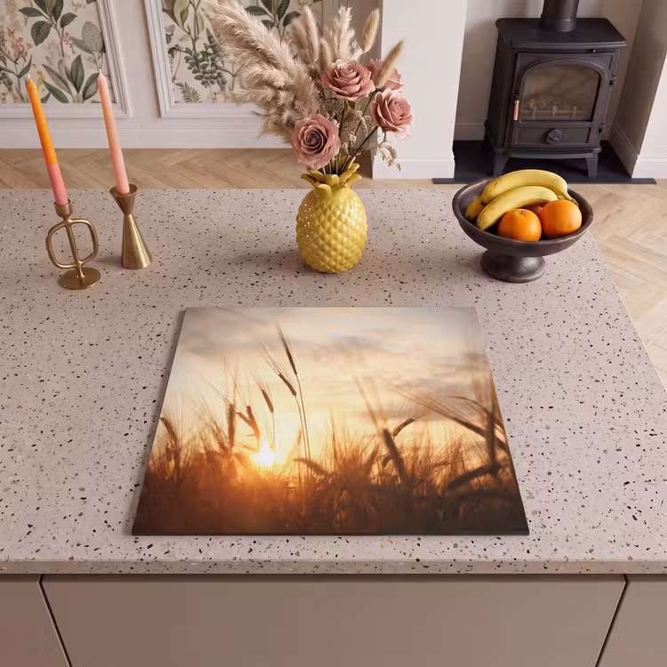 Protection plaque induction - Coucher de soleil sur le blé — 3