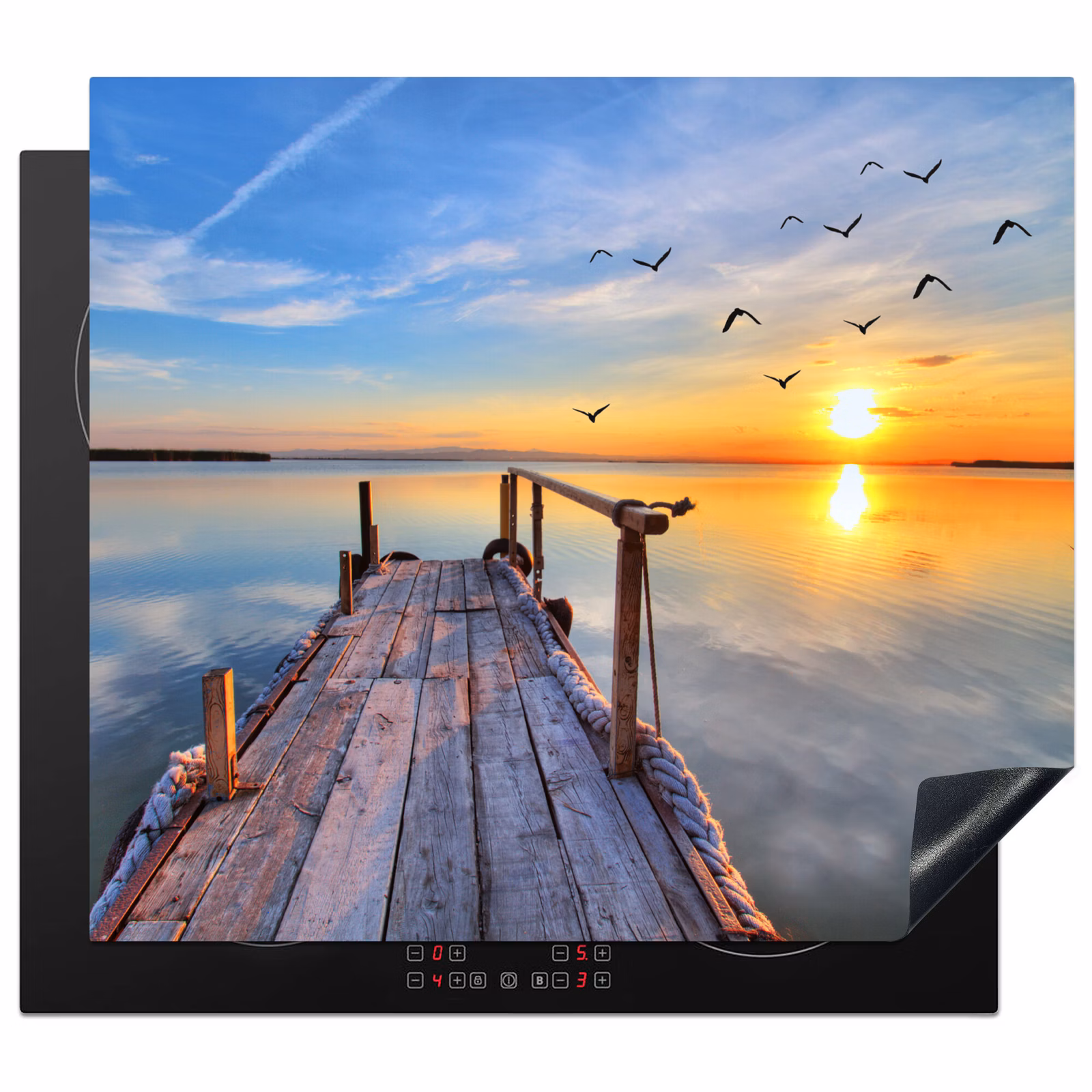 Protection plaque induction - Vol matinal au-dessus du lac — 1