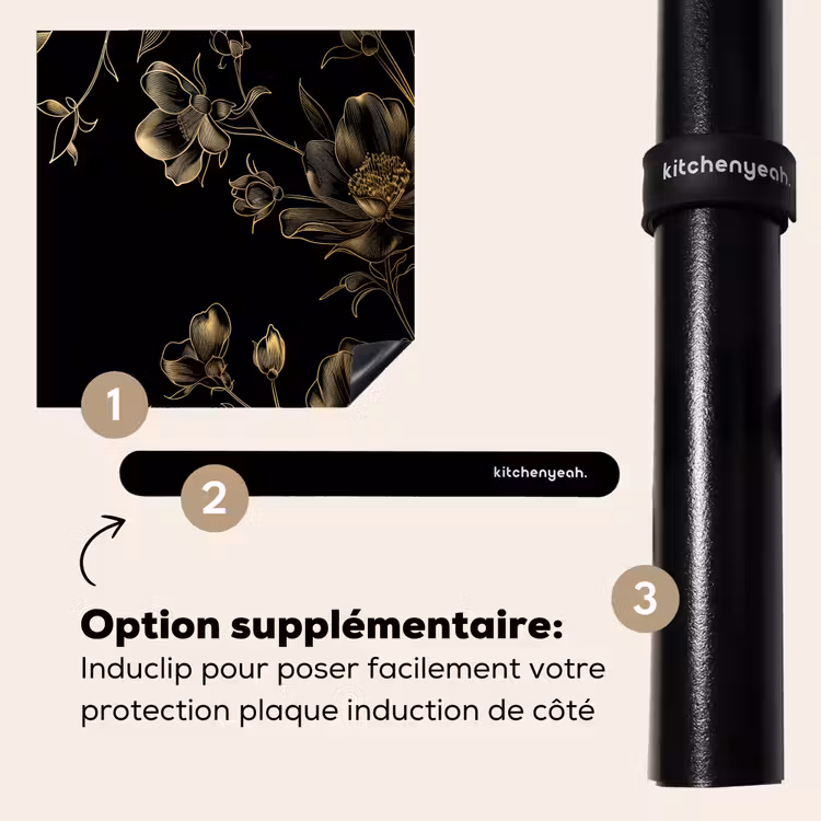 Protection plaque induction - Jardin de minuit en or monochrome — 8