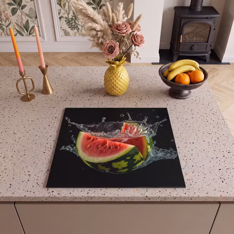 Protection plaque induction - Pastèque - Noir - Eau - Fruit - Melon — 3