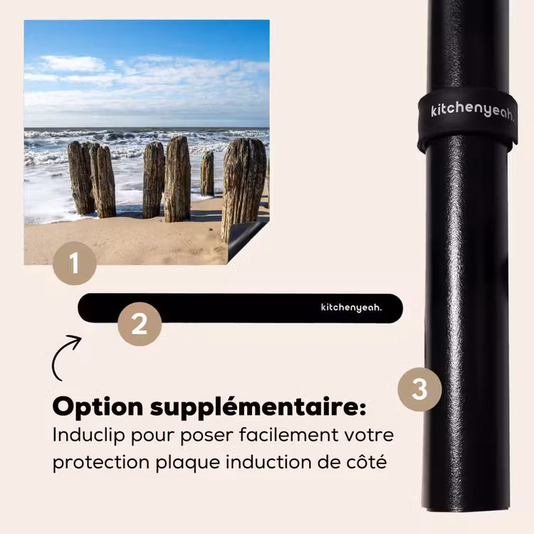 Protection plaque induction - Poteaux usés sur la plage — 8