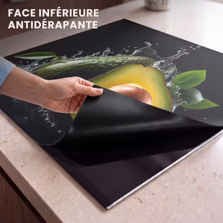 Protection plaque induction - Avocat - Légume - Feuille - Eau - Noir - Vert — 7